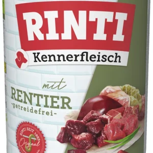 Sparpaket 24 x 800 g Rinti Kennerfleisch mit Rentier Hunde Nassfutter Highlight